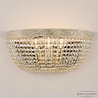 Бра AL19111B/35OL WMG Bohemia Ivele Crystal прозрачный 3 лампы, основание золотое патина белое в стиле классика r