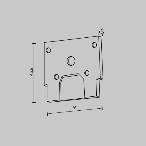 Торцевая заглушка для шинопровода ClipLine Exility, черная, 1шт. TRA034EC-SCCL-42B Maytoni чёрный в стиле хай-тек современный для светильников серии Magnetic track system Exility exility тонкая магнитная фото 2