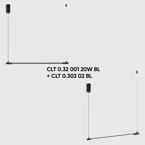 Светильник для модульной системы LED CLT 0.32 001 16W BL Crystal Lux белый на 1 лампу, основание чёрное в стиле современный фото 4