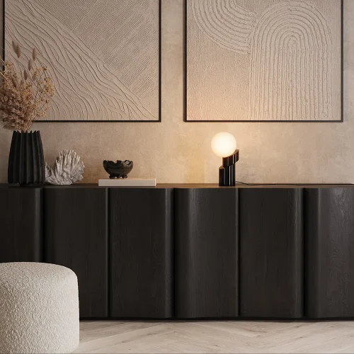 Настольная лампа LED Divario MOD468TL-L3B3K Maytoni белая на 1 лампу, основание чёрное мрамор в стиле современный шар фото 2