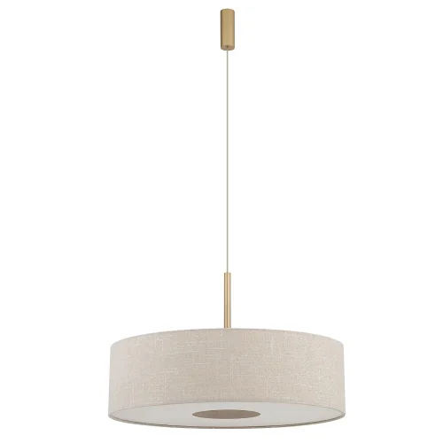 Светильник подвесной Santana L 11653-NW Nowodvorski бежевый на 1 лампу, основание золотое в стиле лофт 