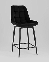 Стул полубарный Флекс с поворотным механизмом  велюр черный УТ000040030 Stool Group, чёрный/велюр, ножки/металл/чёрный, размеры - *****