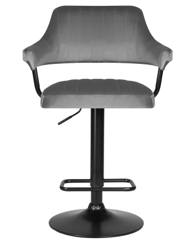 Стул барный набор 2 шт. SET-2 5019_BlackBase-LM CHARLY BLACK, цвет сиденья серый велюр (MJ9-75), цвет основания черный Dobrin, /велюр, ножки/металл/чёрный, размеры - 990*1200***610*540 фото 7 Стул барный набор 2 шт. SET-2 5019_BlackBase-LM CHARLY BLACK, цвет сиденья серый велюр (MJ9-75), цвет основания черный Dobrin, /велюр, ножки/металл/чёрный, размеры - 990*1200***610*540 фото 7