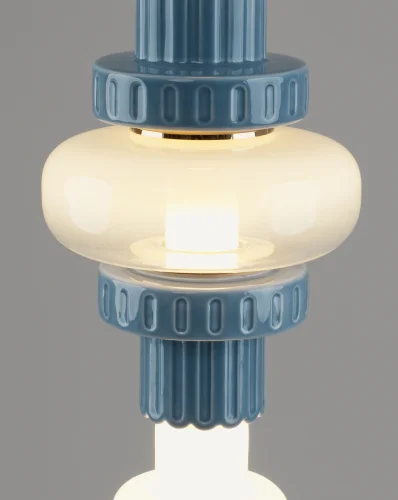 Светильник подвесной LED Atelieri V11690-PL Moderli белый на 1 лампу, основание золотое в стиле современный американский кантри фото 4
