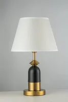 Настольная лампа Candelo E 4.1.T3 BB Arti Lampadari серая белая 1 лампа, основание чёрное металл в стиле классический 