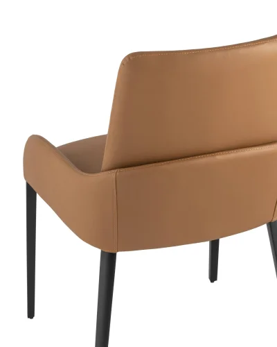 Стул Челси, экокожа, коричневый УТ000025612 Stool Group, коричневый/экокожа, ножки/металл/чёрный, размеры - ****500*505 фото 5