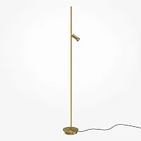 Торшер LED Thin MOD395FL-L28BS3K Maytoni для чтения золотой на 1 лампу, основание золотое в стиле современный хай-тек 