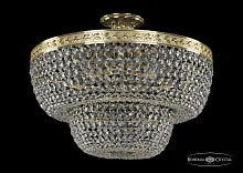 Люстра потолочная хрустальная 19101/60IV G Bohemia Ivele Crystal прозрачная на 12 ламп, основание золотое в стиле классика sp