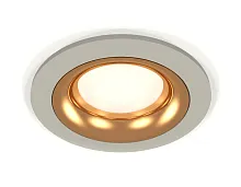 Светильник точечный XC7623005 Ambrella light золотой серый 1 лампа, основание серое в стиле хай-тек современный 