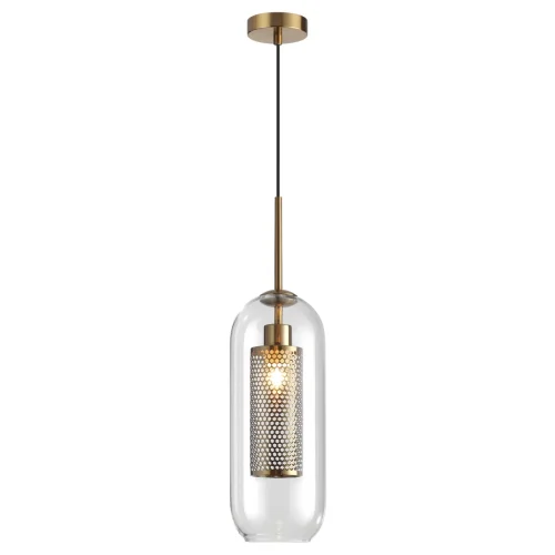 Светильник подвесной Clocky 4940/1 Odeon Light прозрачный 1 лампа, основание античное бронза в стиле современный  фото 2