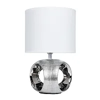 Настольная лампа Zaurak A5035LT-1CC Arte Lamp белая 1 лампа, основание хром керамика в стиле современный 