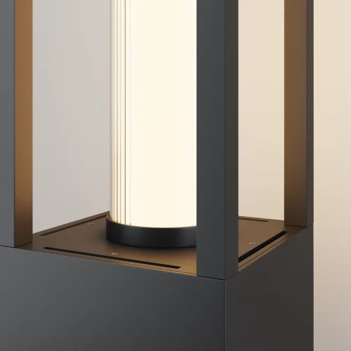 Парковый светильник LED Expo O480FL-L12B3K Maytoni уличный IP чёрный на 1 лампу, плафон белый в стиле современный хай-тек LED фото 5