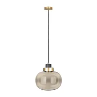 Светильник подвесной LED Bubble 10140B Amber LOFT IT янтарный 1 лампа, основание золотое в стиле современный выдувное