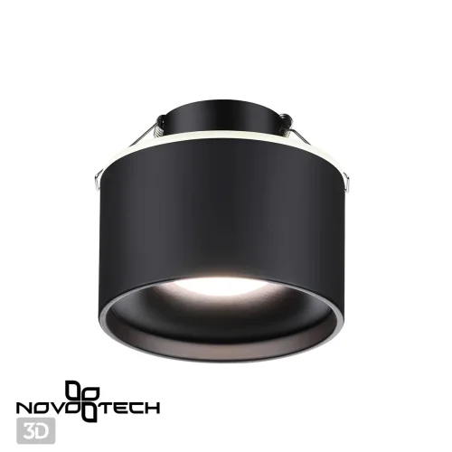 Светильник точечный LED с переключателем цветовой температуры Giro 358962 Novotech чёрный 1 лампа, основание чёрное в стиле современный хай-тек  фото 5