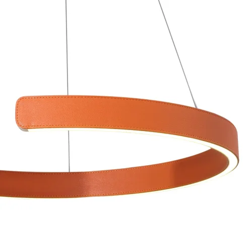 Светильник подвесной LED Ring 10025/400 Orange LOFT IT оранжевый 1 лампа, основание золотое в стиле современный хай-тек кольца фото 4