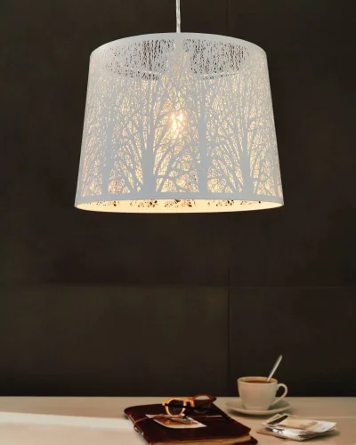 Светильник подвесной Hambleton 49489 Eglo белый 1 лампа, основание белое в стиле современный прованс  фото 2