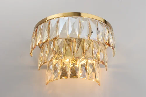 Бра Francheska APL.837.01.02 Aployt янтарный на 2 лампы, основание бронзовое в стиле классический  фото 3