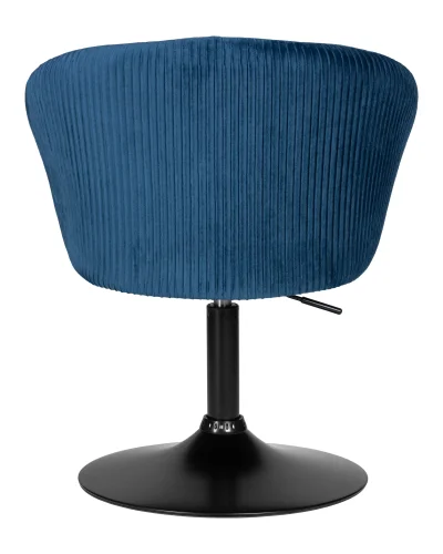 Кресло дизайнерское  8600_BlackBase-LM EDISON BLACK, цвет сиденья синий велюр (1922-20), цвет основания черный Dobrin, синий/велюр, ножки/металл/чёрный, размеры - 750*900***600*570 фото 5