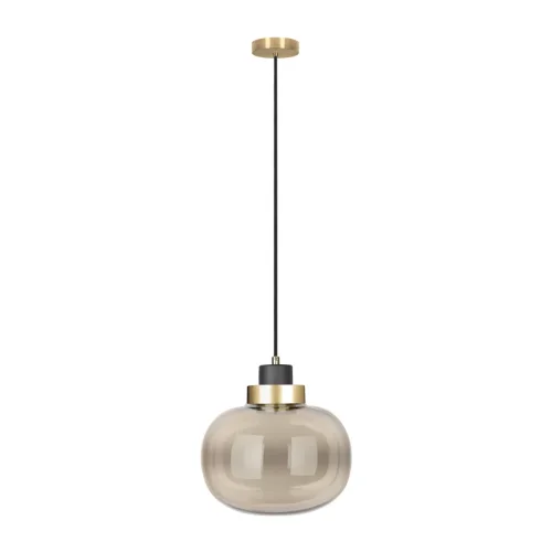 Светильник подвесной LED Bubble 10140B Amber LOFT IT янтарный на 1 лампу, основание золотое в стиле современный выдувное