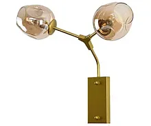 Бра Нисса 07512-2,33 Kink Light янтарный 2 лампы, основание матовое золото в стиле современный 