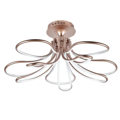 Люстра потолочная LED Flora 2547-10U Favourite розовая золотая на 5 ламп, основание розовое золотое в стиле хай-тек фото 2