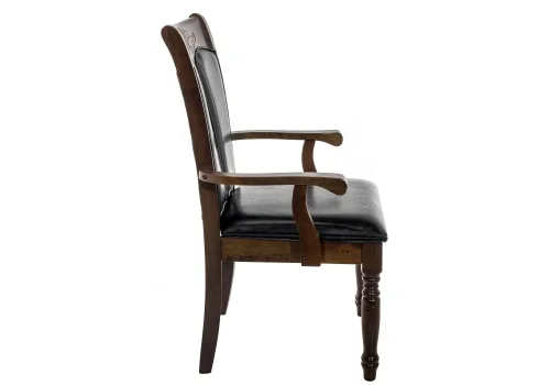Деревянный стул Gala dirty oak / black 11421 Woodville, чёрный/искусственная кожа, ножки/дерево/коричневый, размеры - ****600*600 фото 3