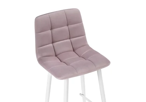 Полубарный стул Чилли К розовый / белый 511410 Woodville, розовый/велюр, ножки/металл/белый, размеры - ****430*420 фото 5