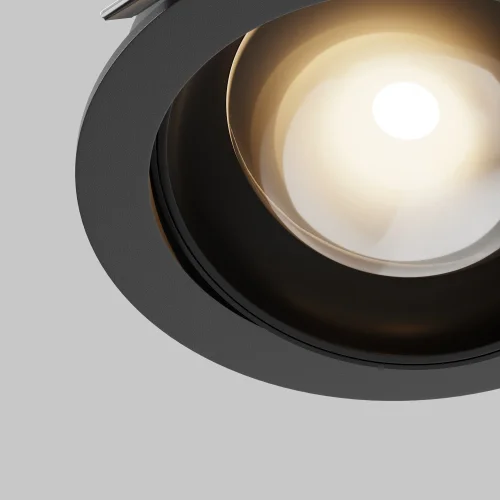 Светильник точечный LED Lens 12Вт 3000К 70° DL105-12W3K-B Maytoni чёрный на 1 лампу, основание чёрное в стиле современный хай-тек круглый фото 6