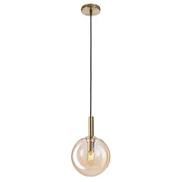 Светильник подвесной Лорен CL146013 Citilux янтарный 1 лампа, основание бронзовое в стиле современный молекула шар