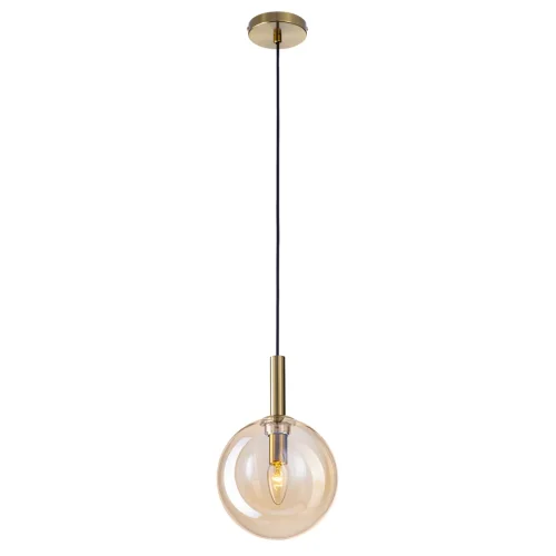 Светильник подвесной Лорен CL146013 Citilux янтарный 1 лампа, основание бронзовое в стиле современный молекула шар