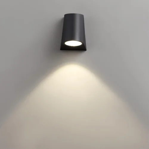 Настенный светильник уличный LED Opal 358295 Novotech уличный IP65 чёрный на 1 лампу, плафон чёрный в стиле современный LED фото 3