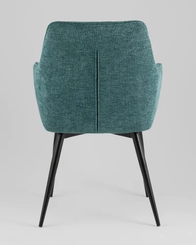 Стул обеденный Lynet, голубой УТ000039283 Stool Group, голубой/рогожка, ножки/металл/чёрный, размеры - ***** фото 4