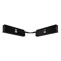 Коннектор питания угловой 7.5см Magnetic track system Levity TRA184CPC-1B-7.5 Maytoni чёрный в стиле хай-тек современный для светильников серии Magnetic track system Levity levity магнитная