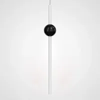 Светильник подвесной broom ORION GLOBE LIGHT Black A L910 189787-22 ImperiumLoft белый на 1 лампу, основание чёрное в стиле современный 