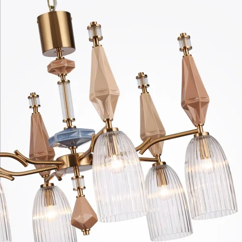Люстра подвесная Terra 5414/6 Odeon Light прозрачная на 6 ламп, основание античное бронза латунь в стиле классический современный фото 5 Люстра подвесная Terra 5414/6 Odeon Light прозрачная на 6 ламп, основание античное бронза латунь в стиле классический современный фото 5