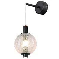 Бра LED Kolbe 4315-1W Favourite прозрачный 1 лампа, основание чёрное в стиле современный 