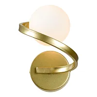 Бра Linn LSP-8874 Lussole белый 1 лампа, основание матовое золото в стиле современный 