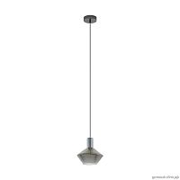 Светильник подвесной Ponzano 97423 Eglo чёрный 1 лампа, основание чёрное в стиле современный 