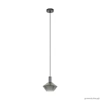 Светильник подвесной Ponzano 97423 Eglo чёрный 1 лампа, основание чёрное в стиле современный 