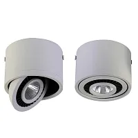 Светильник накладной LED Reflector 1776-1C Favourite белый 1 лампа, основание белое в стиле современный круглый