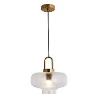 Светильник подвесной Laredo LSP-8842 Lussole прозрачный 1 лампа, основание бронзовое в стиле лофт современный 