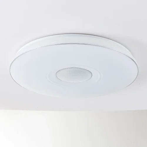 Светильник потолочный LED Старлайт с Bluetooth и пультом Light & Music CL703M101 Citilux белый 1 лампа, основание белое в стиле современный хай-тек с пультом фото 3