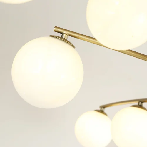 Люстра подвесная Equilibrium 4039-9P Favourite белая на 9 ламп, основание золотое в стиле современный  фото 6