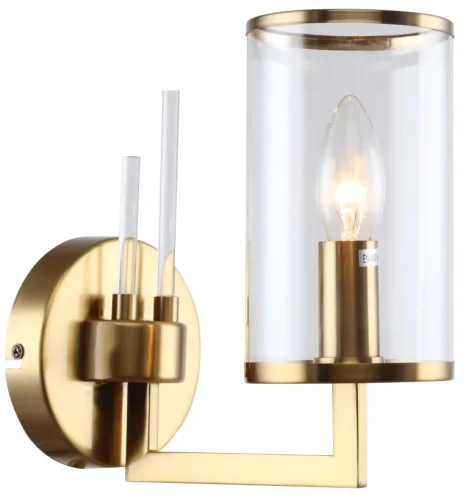 Бра Vase 1046/05/01W Stilfort прозрачный на 1 лампа, основание золотое в стиле современный 