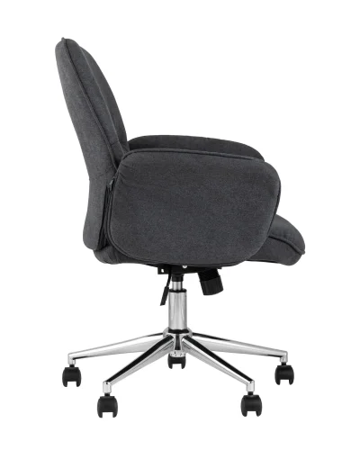 Стул офисный SIMONA, серый УТ000005080 Stool Group, серый/ткань, ножки/металл/серый, размеры - ****640*620 фото 3