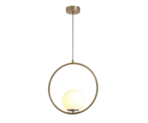 Светильник подвесной Калла 07628-1A,20 Kink Light белый 1 лампа, основание бронзовое в стиле современный шар