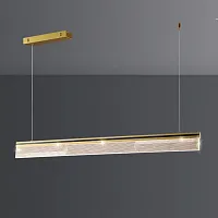 Светильник подвесной DILEMMA L L80 Brass 220724-23 ImperiumLoft прозрачный на 1 лампу, основание латунь в стиле современный 
