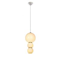 Светильник подвесной LED Pearls 5045-C LOFT IT белый 1 лампа, основание золотое в стиле арт-деко шар