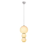 Светильник подвесной LED Pearls 5045-C LOFT IT белый на 1 лампу, основание золотое в стиле арт-деко шар
