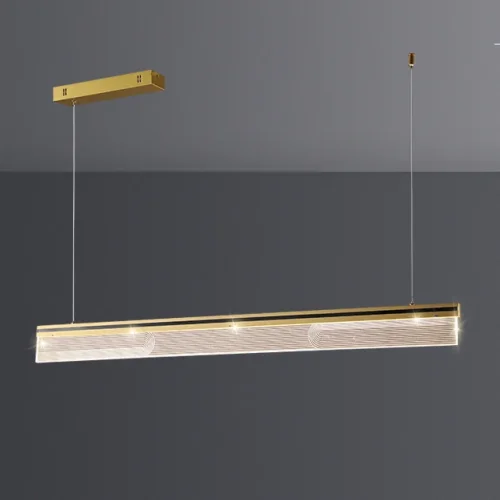 Светильник подвесной DILEMMA L L80 Brass 220724-23 ImperiumLoft прозрачный на 1 лампу, основание латунь в стиле современный 